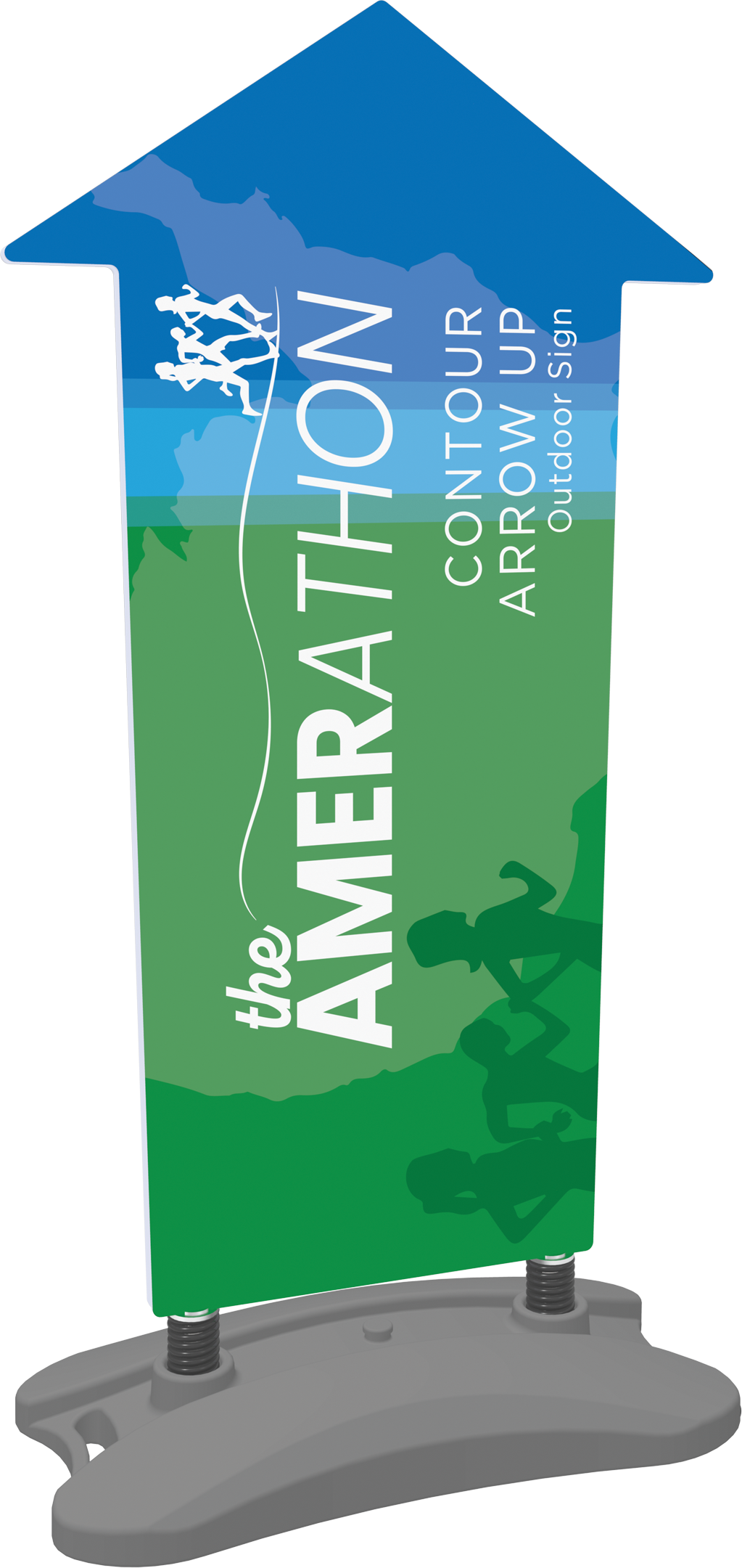 Contour Outdoor Sign Arrow Up - Water Base
