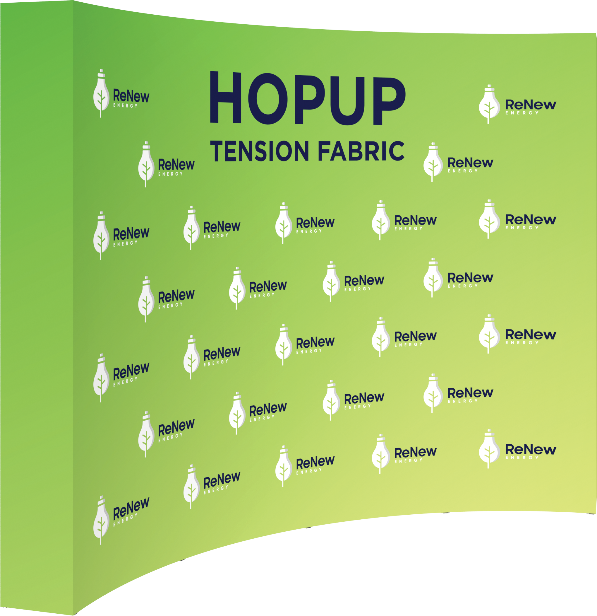 Hopup 10ft Curved Full Height Tension Fabric Display