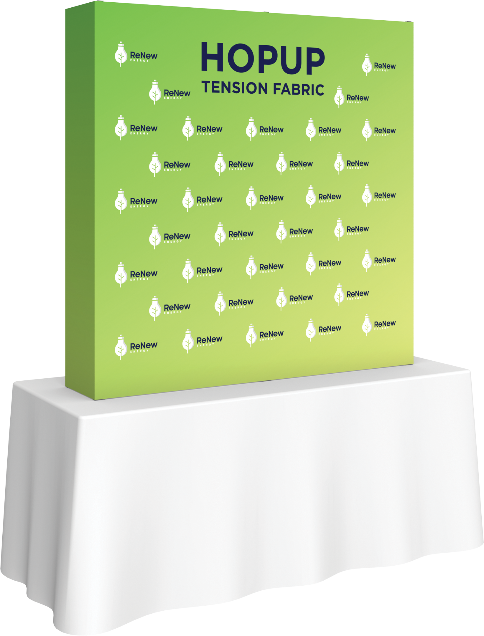Hopup 5ft Straight Square Tabletop Tension Fabric Display