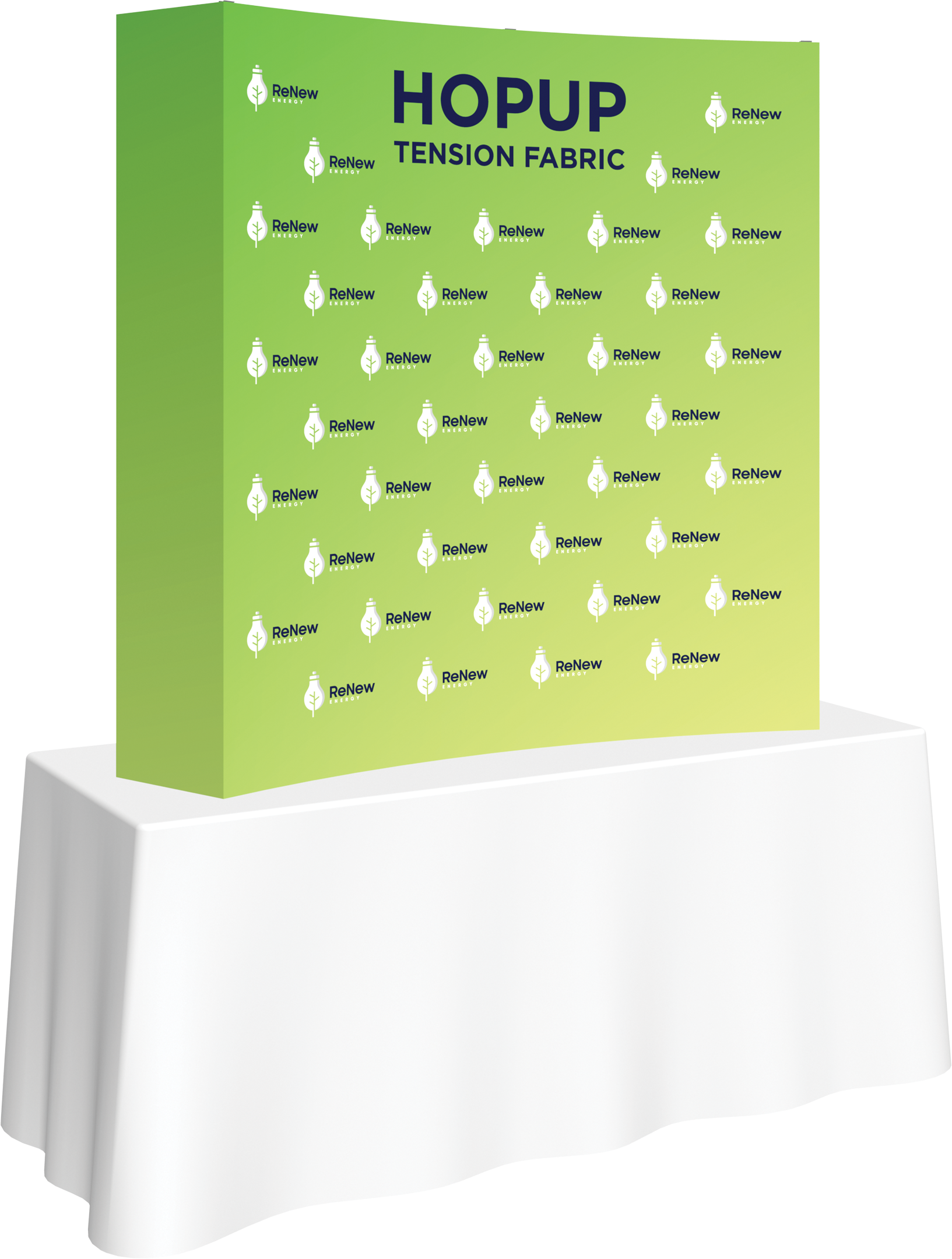 Hopup 5.5ft Curved Square Tabletop Tension Fabric Display