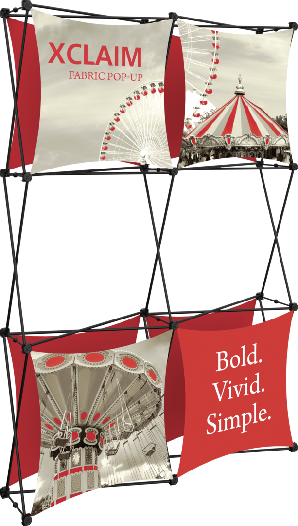 Xclaim 5ft Full Height Fabric Popup Display Kit 02